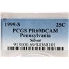 Image 3 : 1999-S SILVER PENNSYLVANIA QUARTER PCGS PR69 DCAM