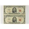 Image 1 : 2-1963 $5 US RED SEAL NOTES