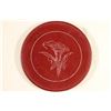 Image 2 : VINTAGE POKER CHIP MAROON / WHITE ENGRAVED LILY