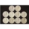Image 2 : 10 ASSORTED 1940'S MERCURY DIMES