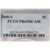 Image 3 : 2000-S JEFFERSON NICKEL PCGS PR69 DCAM