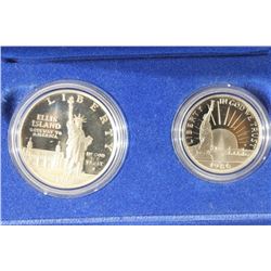 1986 US LIBERTY 2 COIN PROOF SET