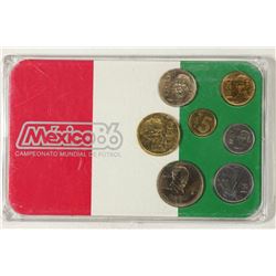 MEXICO 86 FUTBOL SET BRILLIANT UNC