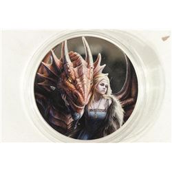 5 OZ. .999 FINE SILVER COLORIZED PROOF ROUND ANNE