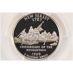 1999-S SILVER NEW JERSEY QUARTER PCGS PR69 DCAM