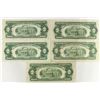 Image 2 : 5 ASSORTED 1953 $2 RED SEAL NOTES