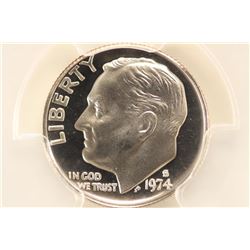 1974-S ROOSEVELT DIME PCGS PR69 DCAM