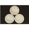 Image 2 : 1942,43 & 45 WALKING LIBERTY HALF DOLLARS