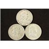 Image 1 : 1951-S,60-D & 63-D FRANKLIN HALF DOLLARS