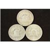 Image 2 : 1951-S,60-D & 63-D FRANKLIN HALF DOLLARS