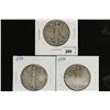 Image 1 : 1936-D,37 & 39 WALKING LIBERTY HALF DOLLARS