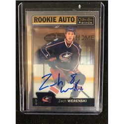 2016-17 OPC Platinum Zach Werenski Rookie Auto Columbus Blue Jackets