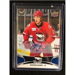 2016 Upper Deck AHL Autographs Haydn Fleury Charlotte Checkers