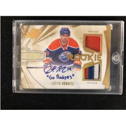 JUSTIN SCHULTZ ROOKIE PATCH AUTO HOCKEY CARD