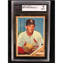 1962 TOPPS #507 ERNIE BROGLIO (9 MINT) KSA GRADED