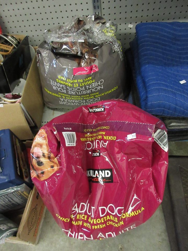 Two 18 KG Bags of Kirkland Dry Dog Food Resealed