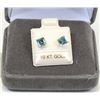 Image 1 : 14K YELLOW GOLD BLUE TOPAZ EARRINGS