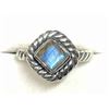 Image 1 : STERLING SILVER LABRADORITE RING SIZE 8