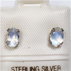 STERLING SILVER MOONSTONE EARRINGS