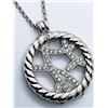 Image 1 : STERLING SILVER CUBIC ZIRCONIA NECKLACE