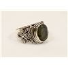 Image 2 : STERLING SILVER LABRADORITE RING SIZE 8.5