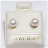 Image 1 : 14K YELLOW GOLD CULTURED PEARLS EARRINGS