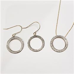 10K YELLOW GOLD EARRING AND NECKLACE SET