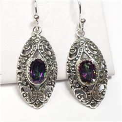 STERLING SILVER MYSTIC TOPAZ EARRINGS
