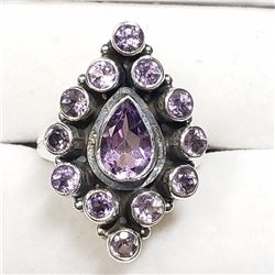 STERLING SILVER AMETHYST RING SIZE 9
