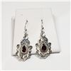 Image 2 : STERLING SILVER GARNET EARRINGS