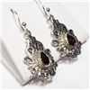 Image 3 : STERLING SILVER GARNET EARRINGS