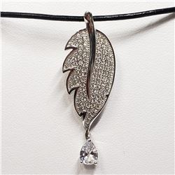 STERLING SILVER CUBIC ZIRCONIA NECKLACE