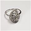 Image 3 : STERLING SILVER CUBIC ZIRCONIA RING SIZE 8.25