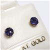Image 2 : 14K YELLOW GOLD IOLITE EARRINGS