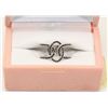 Image 1 : STERLING SILVER CUBIC ZIRCONIA RING SIZE 6.75