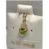 Image 2 : 14K YELLOW GOLD PERIDOT PENDANT