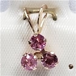 10K YELLOW GOLD TOURMALINE PENDANT