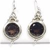 Image 1 : STERLING SILVER SMOKY QUARTZ EARRINGS