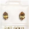 Image 1 : 10K WHITE GOLD CITRINE EARRINGS