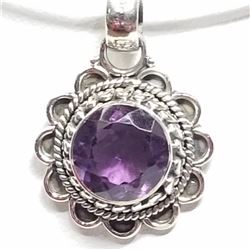 STERLING SILVER AMETHYST NECKLACE