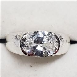 STERLING SILVER CUBIC ZIRCONIA RING SIZE 8