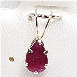 14K YELLOW GOLD RUBY PENDANT