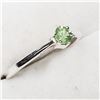 Image 2 : STERLING SILVER PERIDOT RING SIZE 6.75