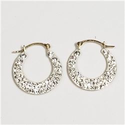 10K YELLOW GOLD CUBIC ZIRCONIA EARRINGS