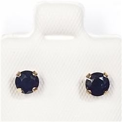 10K YELLOW GOLD SAPPHIRE EARRINGS