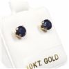 Image 2 : 10K YELLOW GOLD SAPPHIRE EARRINGS