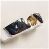 Image 2 : STERLING SILVER CITRINE RING SIZE 7.25