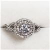 Image 1 : STERLING SILVER CUBIC ZIRCONIA RING SIZE 7.25