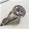 Image 2 : STERLING SILVER CUBIC ZIRCONIA RING SIZE 7.25