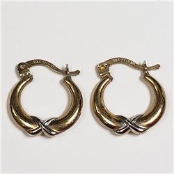 9K GOLD-PLATED STERLING SILVER EARRINGS